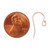 14K Rose G/Filled Ball End Earwires