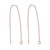 14K Rose G/Filled Cable Ear Threader - 1 Pair