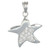 Sterling Silver Star Fish Pendant with AAA Cubic Zirconia