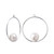 Sterling Silver Round Drops W/ 10mm Swarovski Crystal Pearl