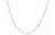 1 mm Sterling Silver Rose Gold Plated Snake Chain W/ Bead Necklace