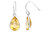 Sterling Silver Natural Citrine Briolette Faceted Teardrop Earrings-1Pair
