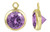 14K Gold Filled CZ Drops-Light Purple