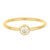14k Gold Filled 4mm Cubic Zirconia Ring Size 6