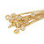 14K Gold Filled 3mm CZ Head Pins 24 Gauge 1.5 Inch 2 Pc - Clear