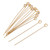 14K Gold Filled 3mm CZ Head Pins 24 Gauge 1.5 Inch 2 Pc - Clear