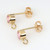 14k Gold Filled Posts W/4mm CZ 1 Pair-Pink