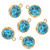 14K Gold Filled CZ Drops 6mm Deep Blue - 1 Pair