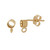 14k Gold Filled Bezel Posts W/Ring