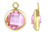 1 Pair 4 mm 14K Gold Filled Pink Color CZ Drops DSCB