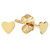 1 Pair 3.5 mm Gold Filled Heart Posts