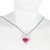 Dark Red Heart Swarovski Crystal Pendant W/ CZ