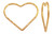 14K Gold Filled 17.5 mm Sparkle Heart Wire Charm
