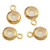 2 Pcs 2 mm Gold Filled Rondelle Stopper Beads With Closed Ring