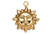 14K Gold Filled Sun Charm