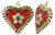 49x42 mm Terracotta Brass Heart Pendant