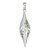 Sterling Silver Rounded Diamond Shape Pendant with cut-out design