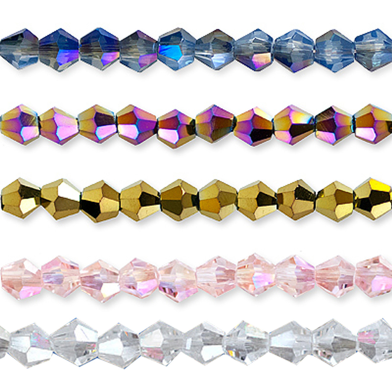 4mm Bicone Glass Beads