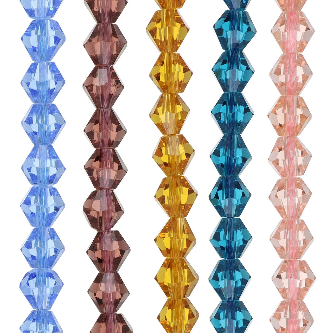 6mm Bicone Glass Beads