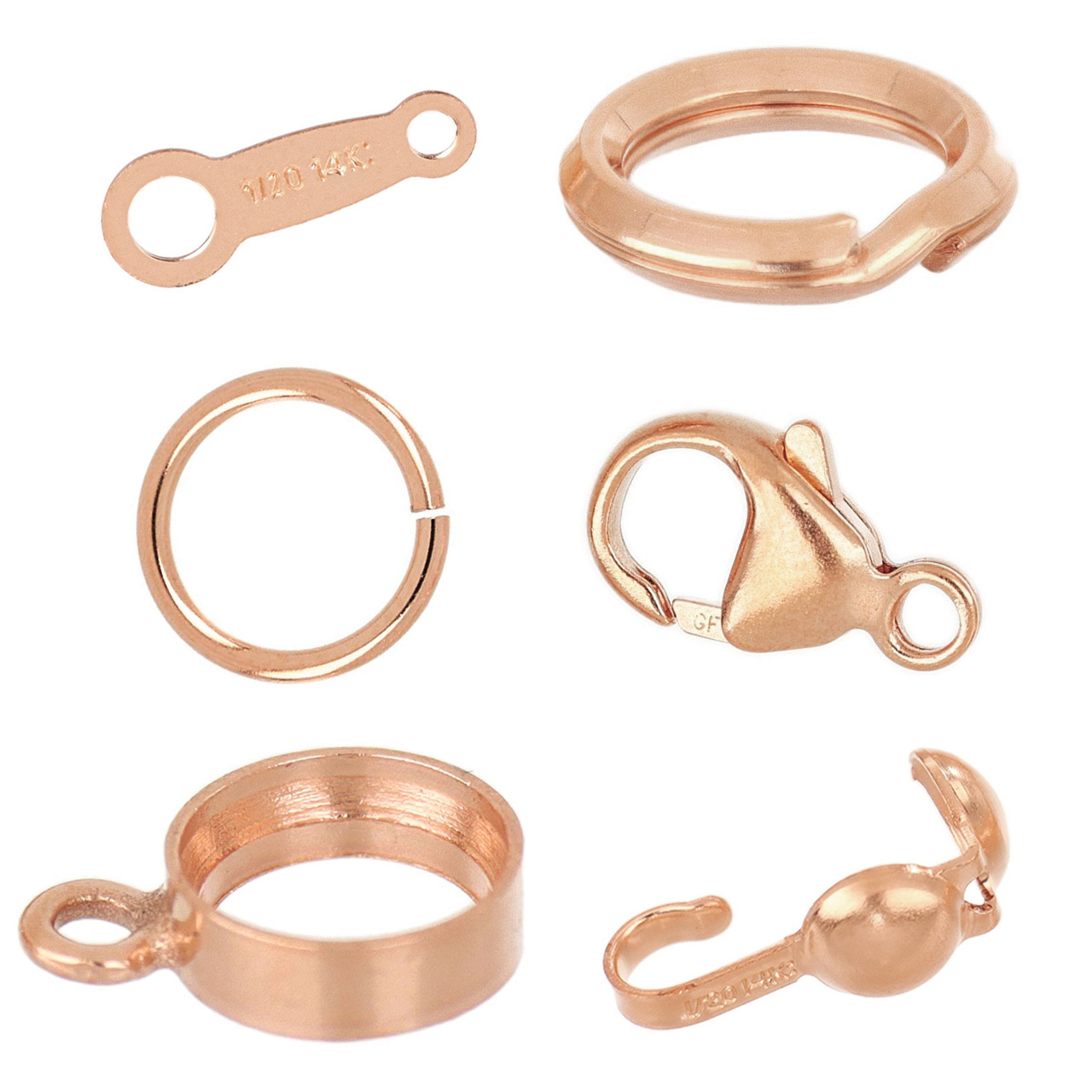 Rose Gold Filled Findings