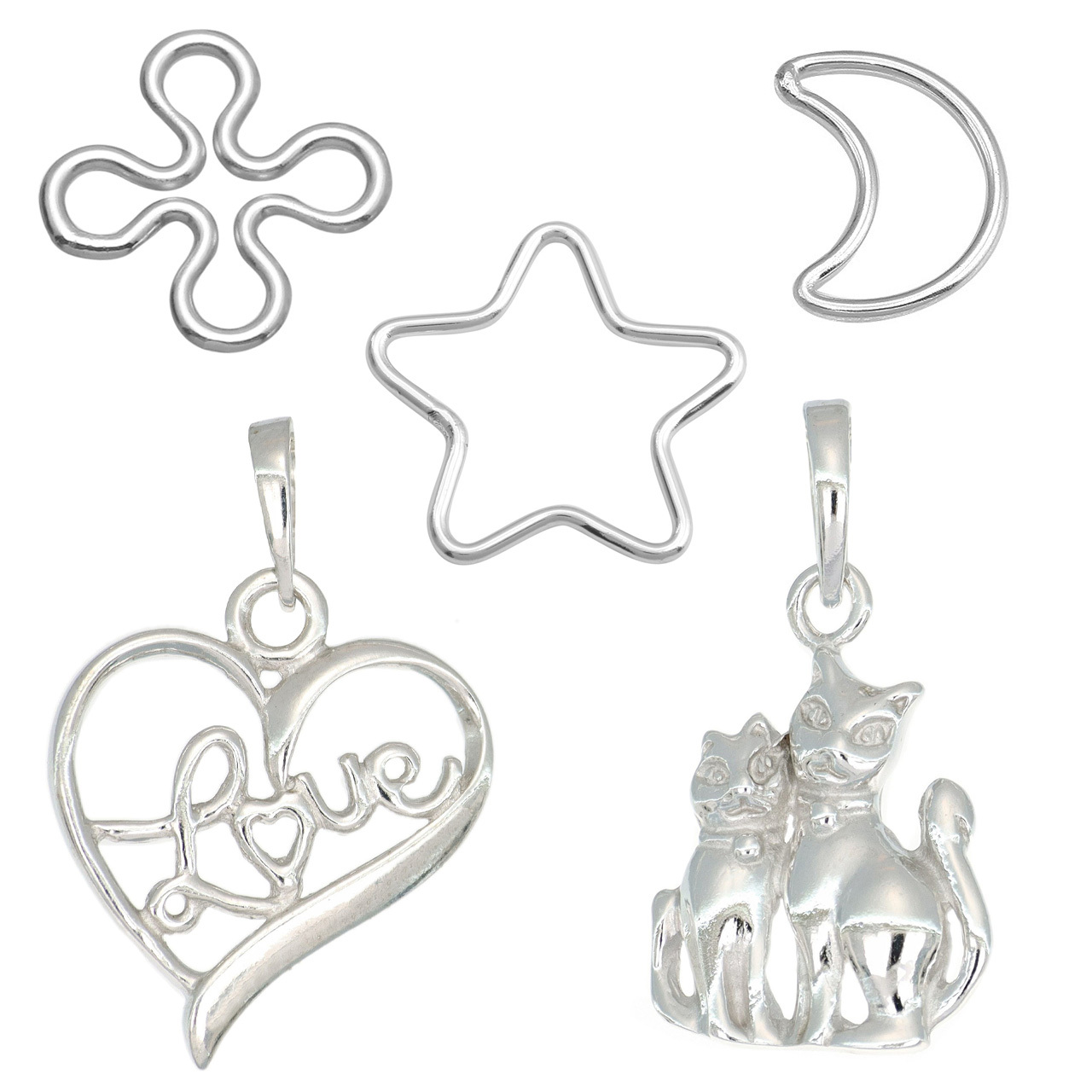 Sterling Silver Pendants & Charms