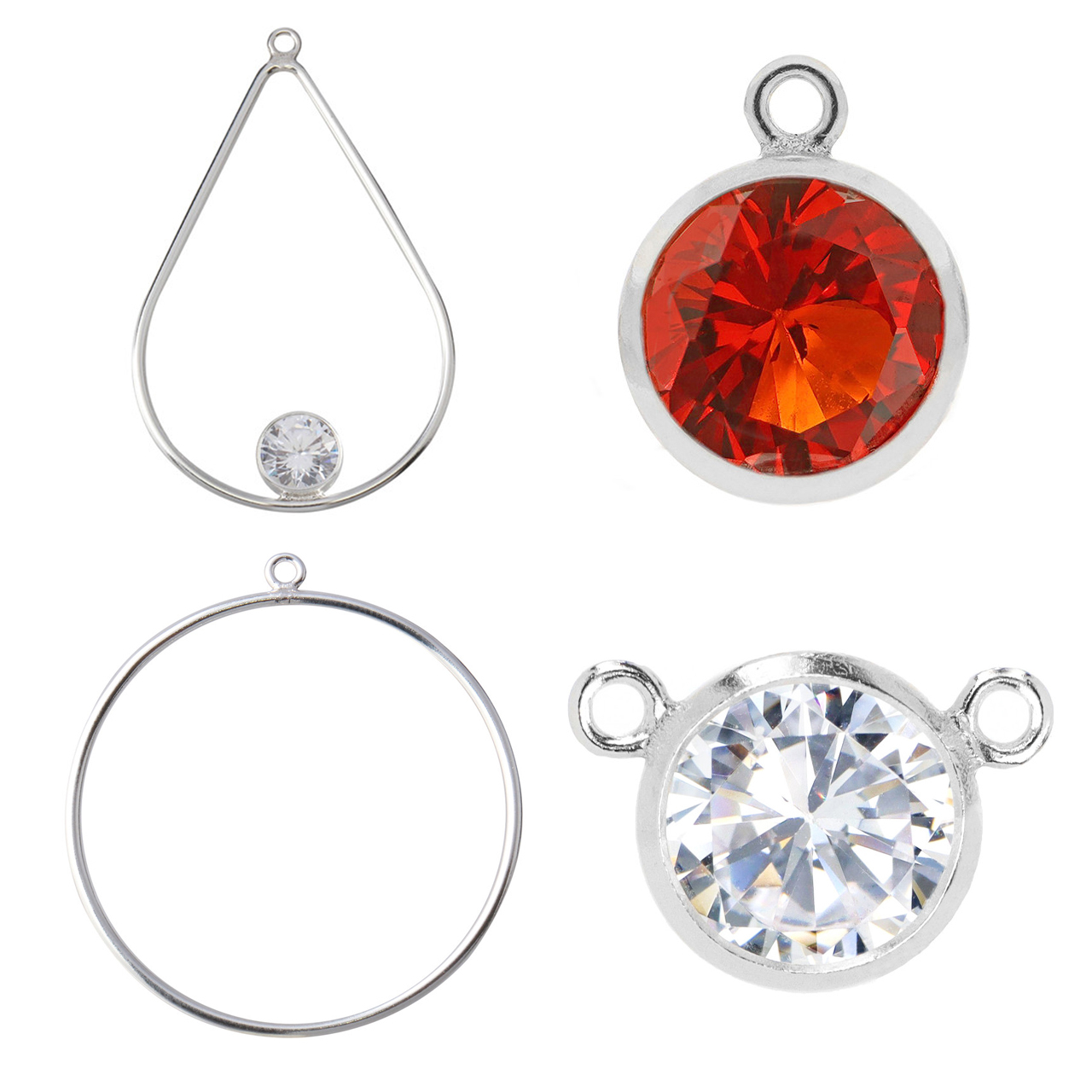 Sterling Silver Drops & Connectors