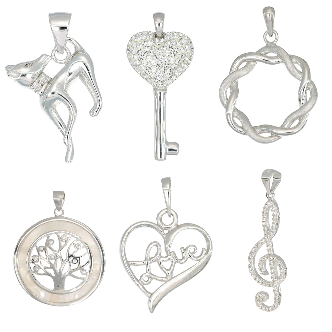 Sterling Silver Pendants & Charms