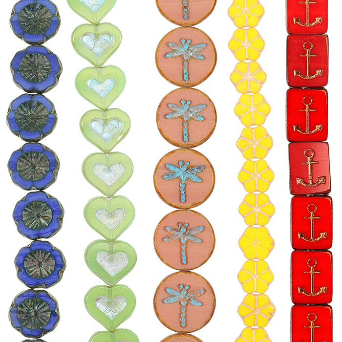 Table Cut Czech Glass Beads