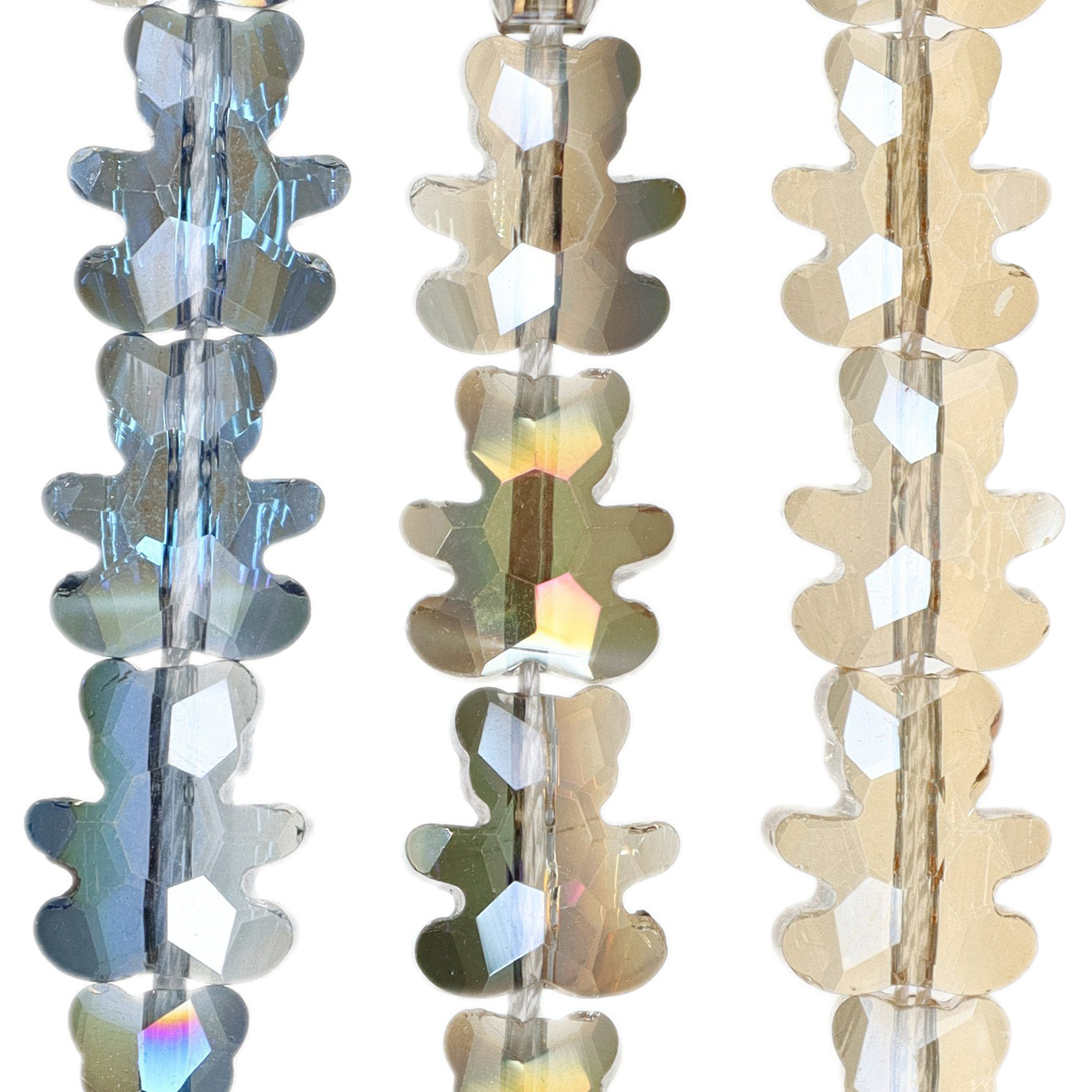 Teddy Bear Shaped Glass Beads