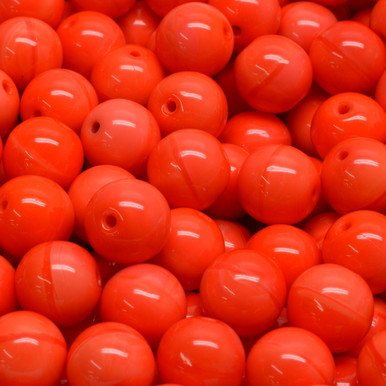 Czech 8mm Round Druk Glass Beads Dark Orange