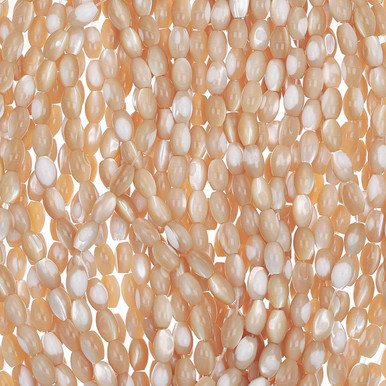 Rice Shaped Mother of Pearl Unbleached