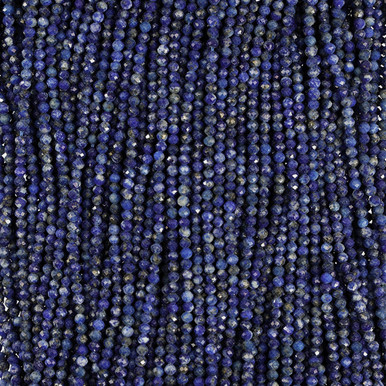 15 In Strand of 3 MM Cubic Zirconia Round Faceted Beads- Purple