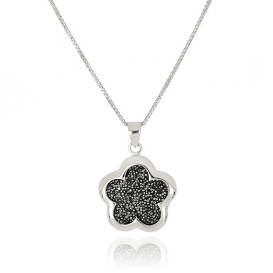 アクセサリー CRESCIONI FLOR NECKLACE BLACK Crescioni Flor Necklace - BLACK | Garmentory