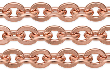 Unsoldered Links 7.9 X 5.5 mm Copper Cable Chain