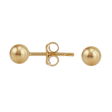 14k Gold Filled Ball Posts 4mm - 1 Pair