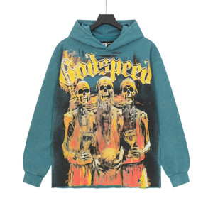 Godspeed Skull Army Hoodie Teal