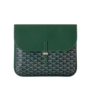 Goyard Belvedere PM Messenger Bag (Green Leather Flap)