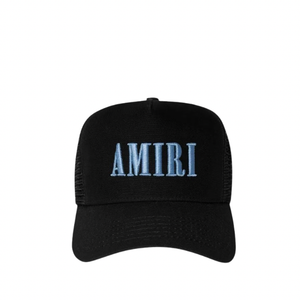 Amiri Logo Trucker Hat Black/Blue