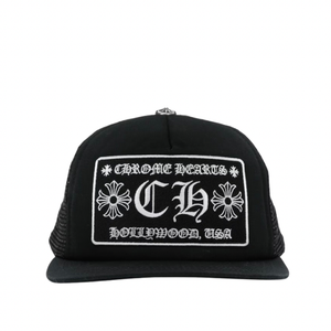 Chrome Hearts Hollywood USA Trucker Hat Black/White