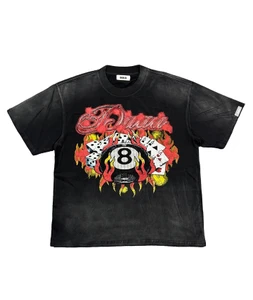 DUAA Black Lucky 8 Graphic T-Shirt