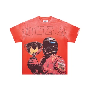 DUAA Red Racing Helmet Graphic T-Shirt