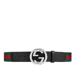 Gucci Web Stripe Interlocking G – Black/Green/Red