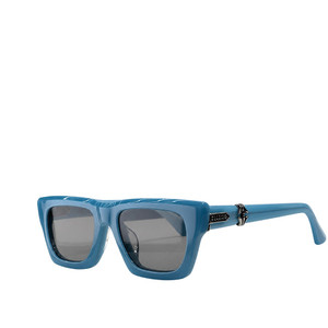 Chrome Hearts Blue Rectangle Sunglasses