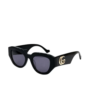 Gucci GG Black Gradient Oval Sunglasses