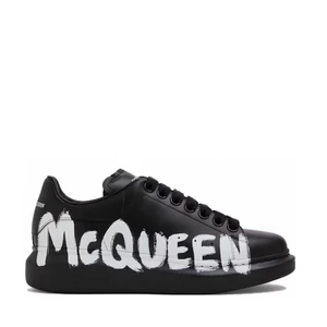 Alexander McQueen Oversized Sneaker Black White Graffiti