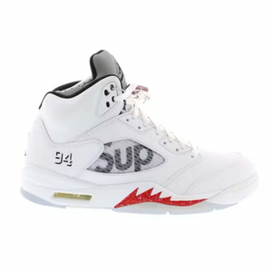 AJ 5 Retro x Supreme 'White'