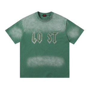 LOST INTRICACY Crystal Logo Tee - Emerald Green