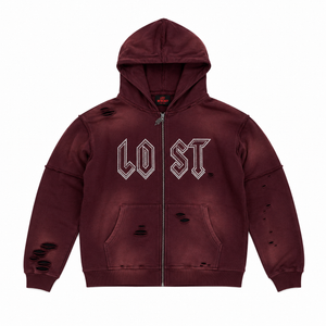 LOST INTRICACY Crystal Logo Pullover Hoodie