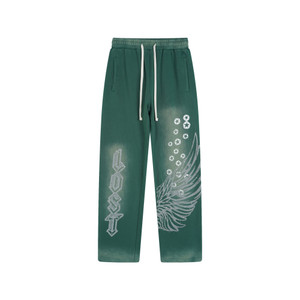 2. LOST INTRICACY Liberty Graphic Sweatpants - Emerald Green