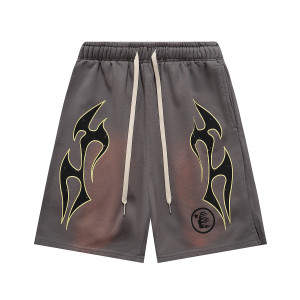 Hellstar Tribal Shorts Washed Grey